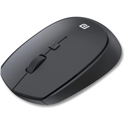 Portronics Toad 23 Wireless Optical Mouse with 2.4GHz, USB Nano Dongle, Optical Orientation, Click Wheel, Adjustable DPI(Black)