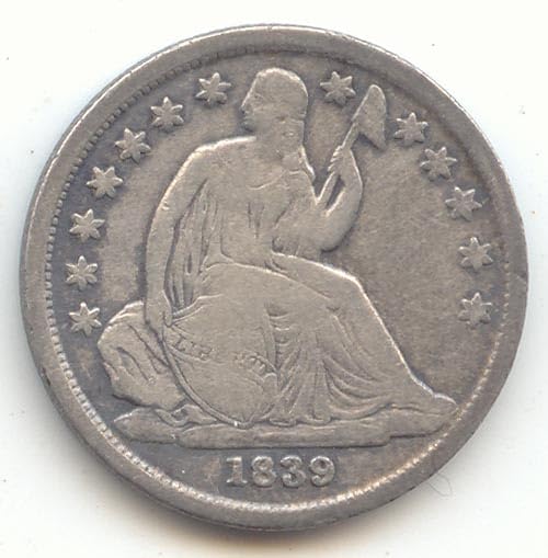 1839 O Seated Liberty Dime Fine Details