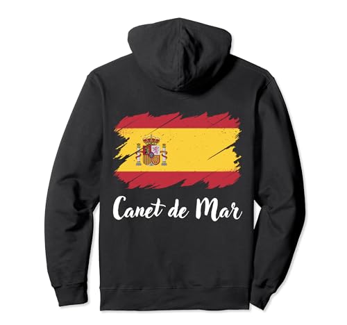 Canet de Mar España, Bandera de España, Canet de Mar Sudadera con Capucha