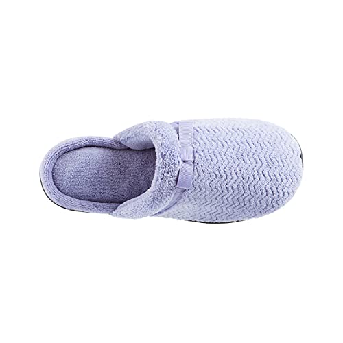 Isotoner Women's Chevron Slip On Clog Slippers With Moisture Wicking For Indoor/Outdoor Comfort And Arch Support, Periwinkle, 8.5-9 M Us #TOP4