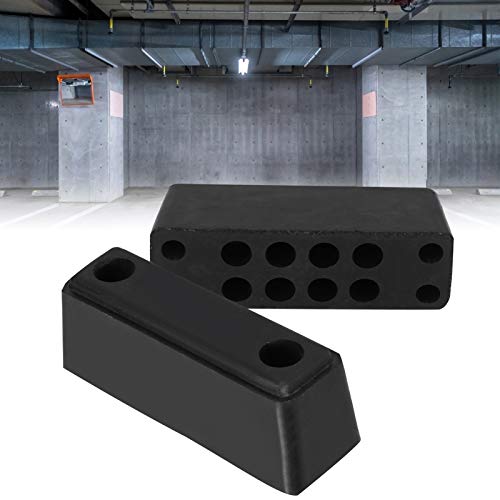 Rubber Parking Block Parking Curb, 2Pcs 9.6X3.1X3.5In Rubber Bumper Block Parking Anti-Collision Device For Courtyard Garage Stop Aid Indoor Outdoor #TOP5