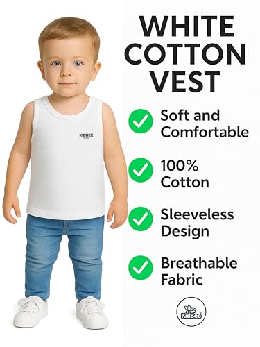 Image of Kidbee Cotton Vests for Boys & Girls (Set of 3)