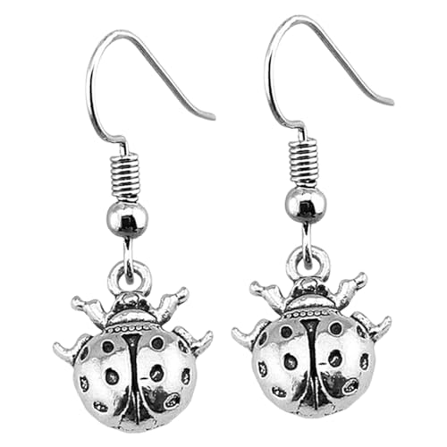 CIMAXIC Orecchini Pendenti Donna con Coccinella Unici in Metallo Antico Gioielli Estetici per Regalo Ragazza e Occasioni Speciali