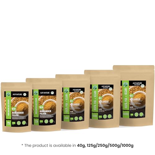 Alpi Nature Koriander gemahlen BIO 500g, bio Koriandersamen gemahlen, Korianderpulver zum Kochen