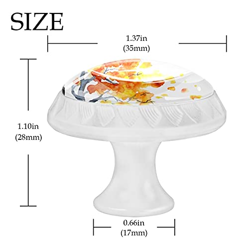 Boutons de placard en verre cristal avec vis de fixation - 5