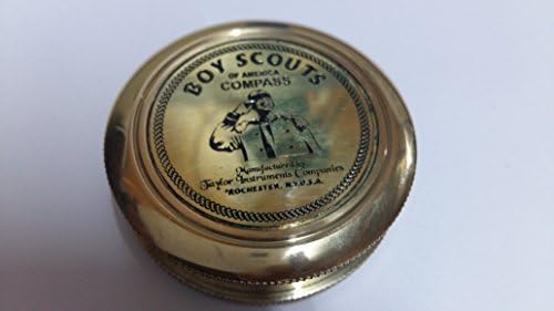 NAUTICALMART Boy Scouts of America Brass Compass Robert Frost Poem Compass