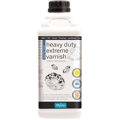 Polyvine Heavy Duty Extreme Varnish with Dead Flat Finish 1 Litre