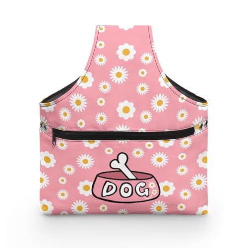Image of Daisy Yarn Bags for Knitting Yarn Storage Bag Organizer Dog Crochet Organizers and Storage Yarn Storage Bag for Crocheting for Women Gifts Knitting Tote Bag Large