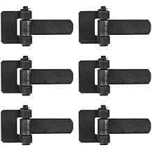 heneng 6 Pcs Weld On Trailer Hinges, 6-1/8" x 3-3/8", Heavy Duty Strap Style Long Leaf Gate Hinge, 9/32" Thick