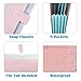 Selizo 6 Pcs Expanding File Folder with 5 Pockets Organizer Plastic A4 Size and 168 Pcs File Folder Labels for School Teacher and Office