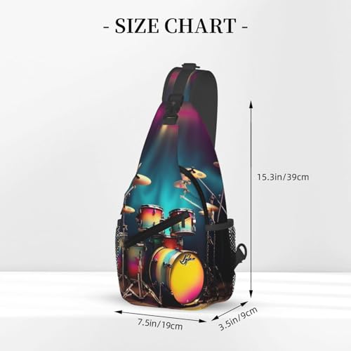 Mochila bandolera casual negra para senderismo y viaje miniatura 3