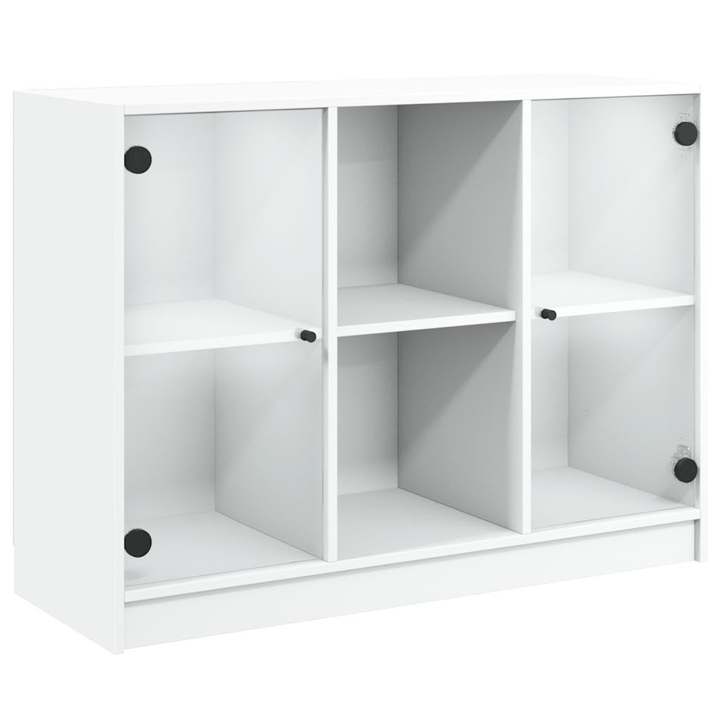 vidaXL Szafka, biała, 102x37x75,5 cm, materiał drewnopochodny