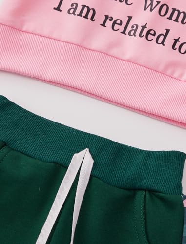 Image of Toddler Baby Boy Girl Clothes with Pockets 2PC Long Sleeve Pullover Sweatshirt and Pants Infant Fall Winter Outfit