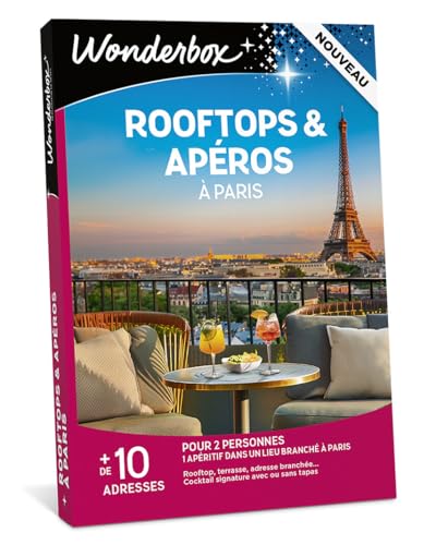 WONDERBOX - Rooftops & Apéros À Paris - Coffret Cadeau - Idée Cadeau Gastronomie