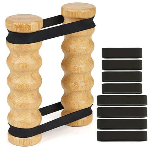 Bandes de résistance avec poignées en bois pour l'entraînement complet du haut du corps