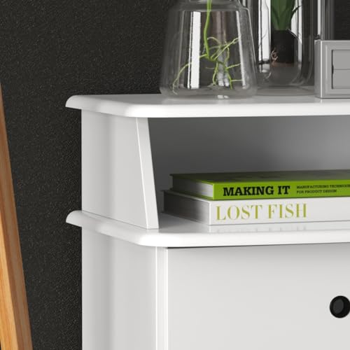 Mesa De Cabeceira Mudo Luxo 3 Gavetas (Branco)