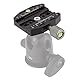 Ersatz-Adapter mit 70 mm Arca-Swiss-kompatibler Schnellspannklemme für Manfrotto RC2 Standard-Stativ-Kugelkopfklemme, Ersatzkonverter