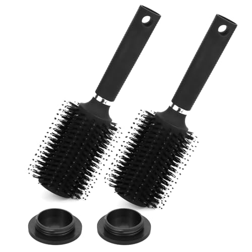 QWORK Diversion Safe Hair Brush - Discreet Hidden Compartment for Money Jewelry and Valuables for Home and Travel Security 2 Pack