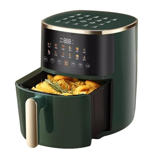 Easnuroz Freidora Doméstica De 6L Freidora Compacta Pantalla Táctil Inteligente Multifuncional Freidora Sin Aceite Cocinas Pequeñas Y Caravanas