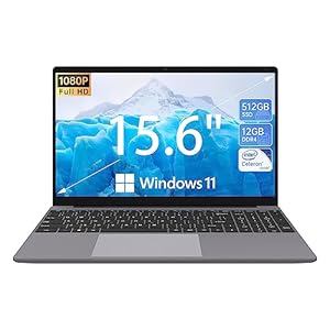 ApoloSign 15.6” Laptop, 12GB RAM 512GB SSD, Windows 11 Laptop Computer, Intel Jasper Lake N5095(up to 2.8GHz), FHD IPS Display, Ultra Slim, Mini-HDMI