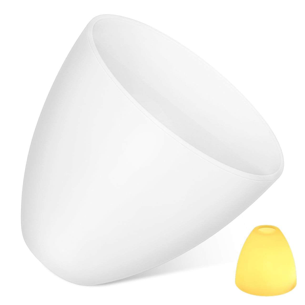 Didiseaon Glass Lampshade Replacement: Lamp Shade for Hanging or Wall Lamp Glass Light Shade Decorative Hanging Lampshade Cover for Chandelier Protective Light Fixture Cover, White