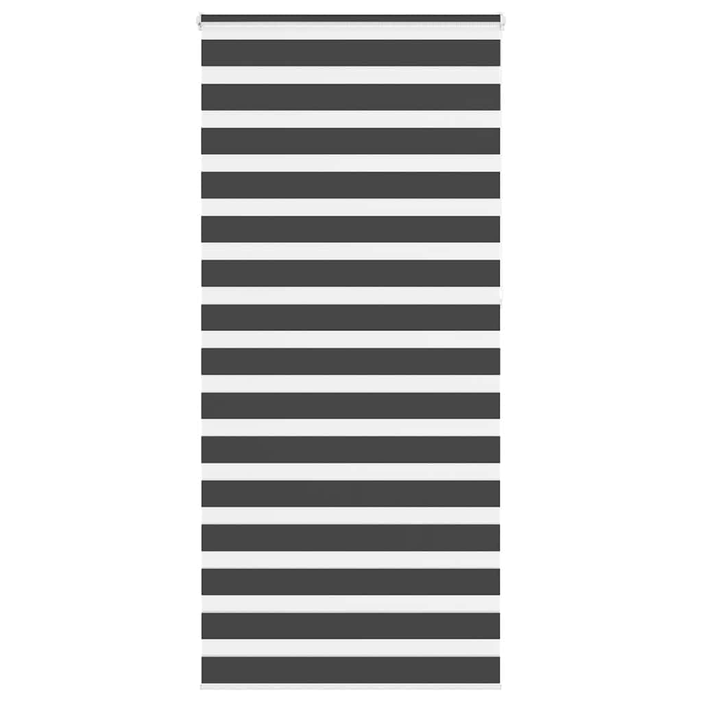 Rollo Zebra, Schwarz, 115 x 230 cm, Polyester | Wandmontage oder Fenster, ohne Bohren möglich, verstellbare Kette, Kindersicherung