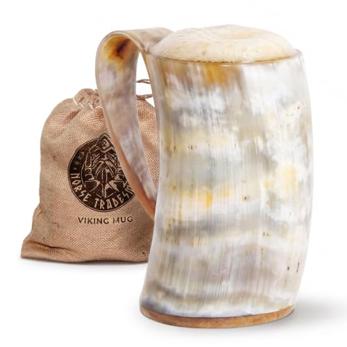 Image of Norse Tradesman Original Viking Horn Mug, Light, 16 oz