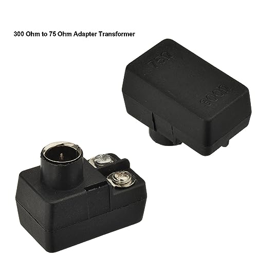 Image of FM Dipole Antenna Indoor 75 Ohm + 300 Ohm to 75 Ohm Adapter Transformer (Push-On F Type Balun) Kit for Ham Radio Yamaha Sony Bose Natural Sound Stereo Receiver