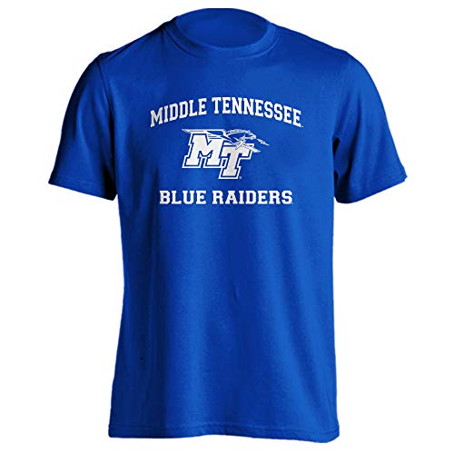 Sport Your Gear Middle Tennessee State University MTSU Blue Raiders Retro Distressed T-Shirt Royal Blue XL