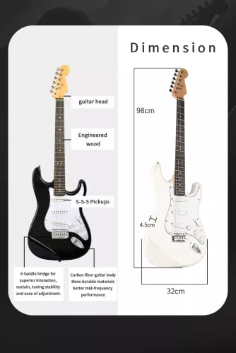 Image of Blueberry R-701-M Full Size Electric Guitar, Tech Rosewood Fretboard, Chrome-Plated Hardware, SSS Pickup, 6-String Right-Handed Beginner Kit with Bag, Strap, Strings & 2 Picks (Subburst, Value Pack)