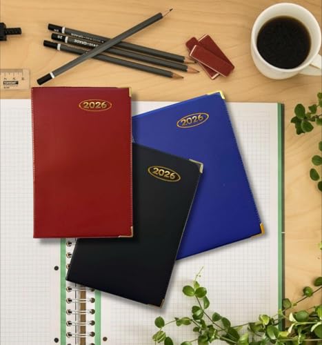 PaulStore 2026 DIARY POCKET SMALL WEEK TO VIEW WITH METAL EDGE (Black) - Image 4