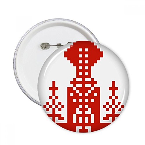 Badge rond Russie Mosaïque DIYthinker de 5 pièces multicolores pour vêtements