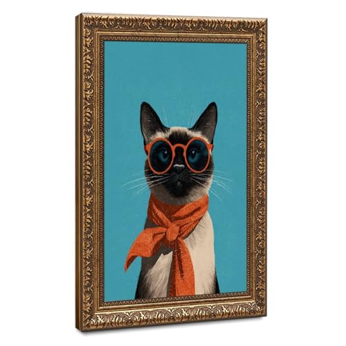Impression toile chat siamois cadre mural pour raviver un mur vide de chambre