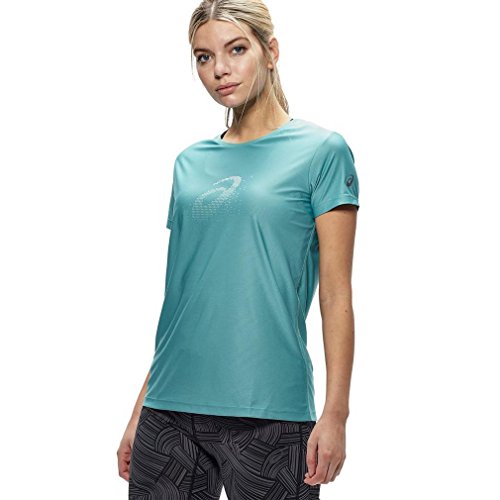 Asics GRAPHIC SS TOP, Turquoise, S