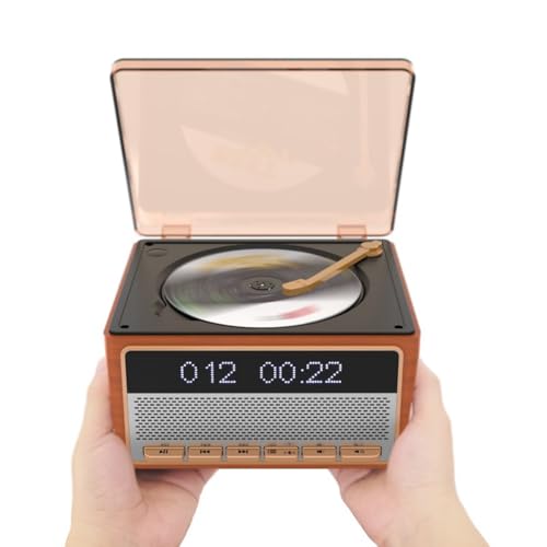 Lecteur CD portable Bluetooth avec haut-parleur rétro et design rétractable