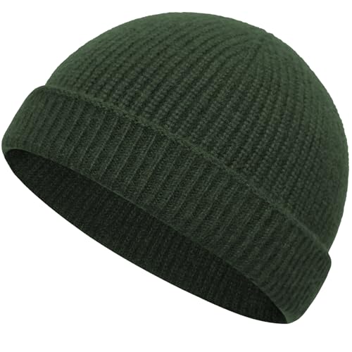 PHILIGHTS Fisherman Beanie Hat Watch Cap Thin Wool Mens Short Beanies Hats for Men Women Trawler Skull Caps