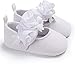 BENHERO Baby Infant Girls Soft Sole Floral Princess Mary Jane Shoes Prewalker Wedding Dress Shoes(0-6 Months Infant A/White)