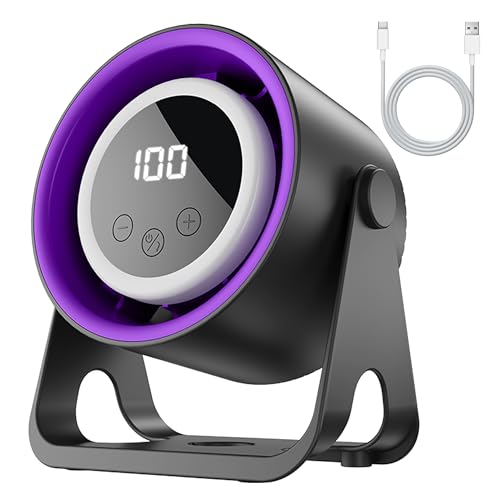 Evoliq Kleiner Tischventilator, 3-in-1-Wandmontierter Elektroventilator mit Touch-Steuerung und USB-Stromversorgung, ein...