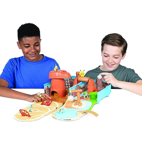 Bandai- Sac à Dos du dresseur Désert Pokemon Univers de Jeu transportable-Accessoire Qui se transforme en arène Pokémon-PKW2836, JW2836, Talla única