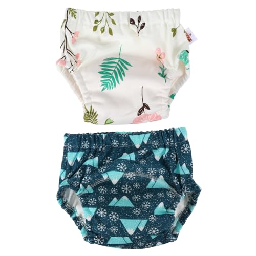 Beaupretty 2 Piezas Pantalones de Entrenamiento para Niña Reutilizables y Lavable Ropa Interior de Algodón Suave para Niña Diseño Adorable y Transpirable