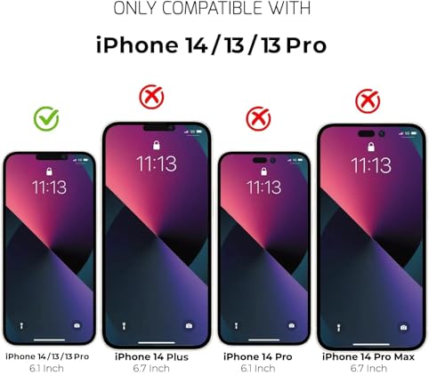 Image of JGD PRODUCTS ORIGINAL HD Curve Edges for iPhone 13, iPhone 13 Pro, iPhone 14 5G tempered glass with Full Edge Protection and Easy Installation Kit