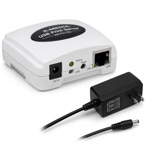 Image of X-MEDIA XM-PS110U 1-Port 10 /100Mbps Fast Ethernet USB Print Server | USB 2.0 Port Network Print Server