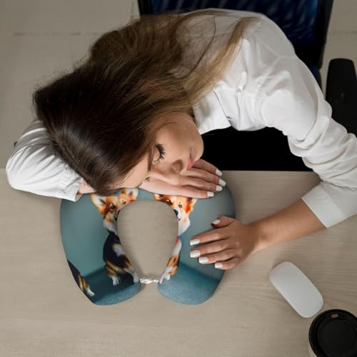 Almohada cuello poliéster negro diseño ergonómico miniatura 7