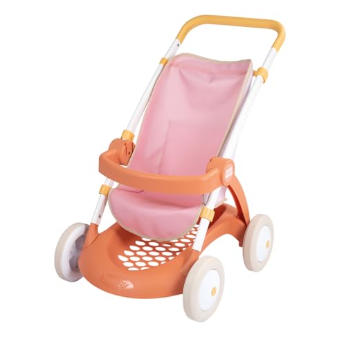 Smoby Baby Nurse Silla de Paseo para Muñecos Bebé hasta 42 cm, Estructura Metálica y Plástico, Cesta Inferior, Barra de Seguridad, +18 Meses, Fabricado en España (7600254024)