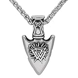 ✅ Langlebig und robust BMT Anhänger Pfeilspitze Wotan/Odin Edelstahl mit Kette Wikinger Halskette Vikings