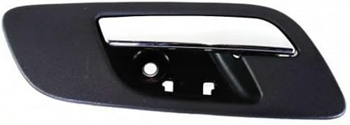Para Chevy Tahoe Manija de puerta interior delantera lado del conductor bisel negro con palanca cromada 2007-2014  Trim todos los submodelos
