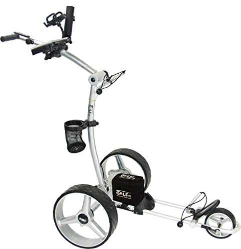 GOLF23 Elektro Golf Trolley 3.1 BleiGel 33Ah, USB, Vollausstattung, Silber Cover