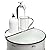 Alpine Corporation YHL168 Indoor/Outdoor Floor Antique Metal Sink Fountain, Vintage Water Fountain for Garden, 34", White