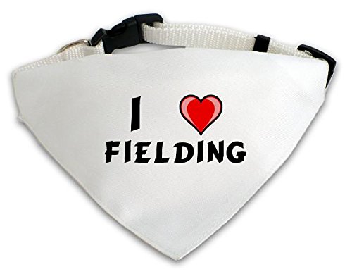 Dog Bandana with I love Fielding (first name/surname/nickname)