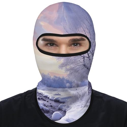 Balaclava para hombre, máscara para esquí y ciclismo, protección facial y cervical para invierno miniatura 7